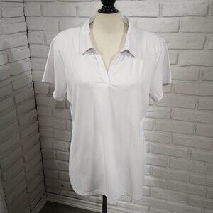 Head Ladies Size XXL White Short Sleeves V-neck Polo Shirt